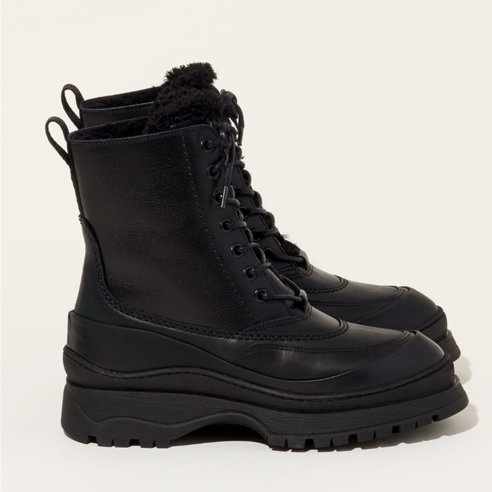 Rachel Comey Shearling Barla Lace Boot Size 8